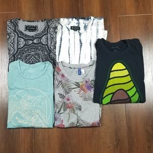 Lot of 5 Graphic Tees Men's XL T-shirts